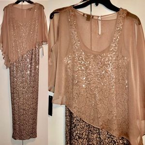 Two Piece Blush Elegant Dress